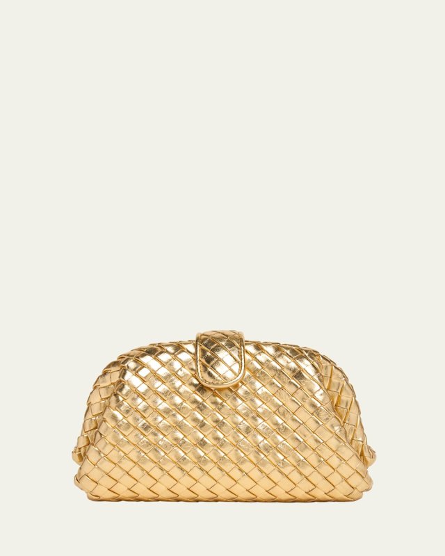 Mini Lauren 1980 Metallic Leather Clutch Bag